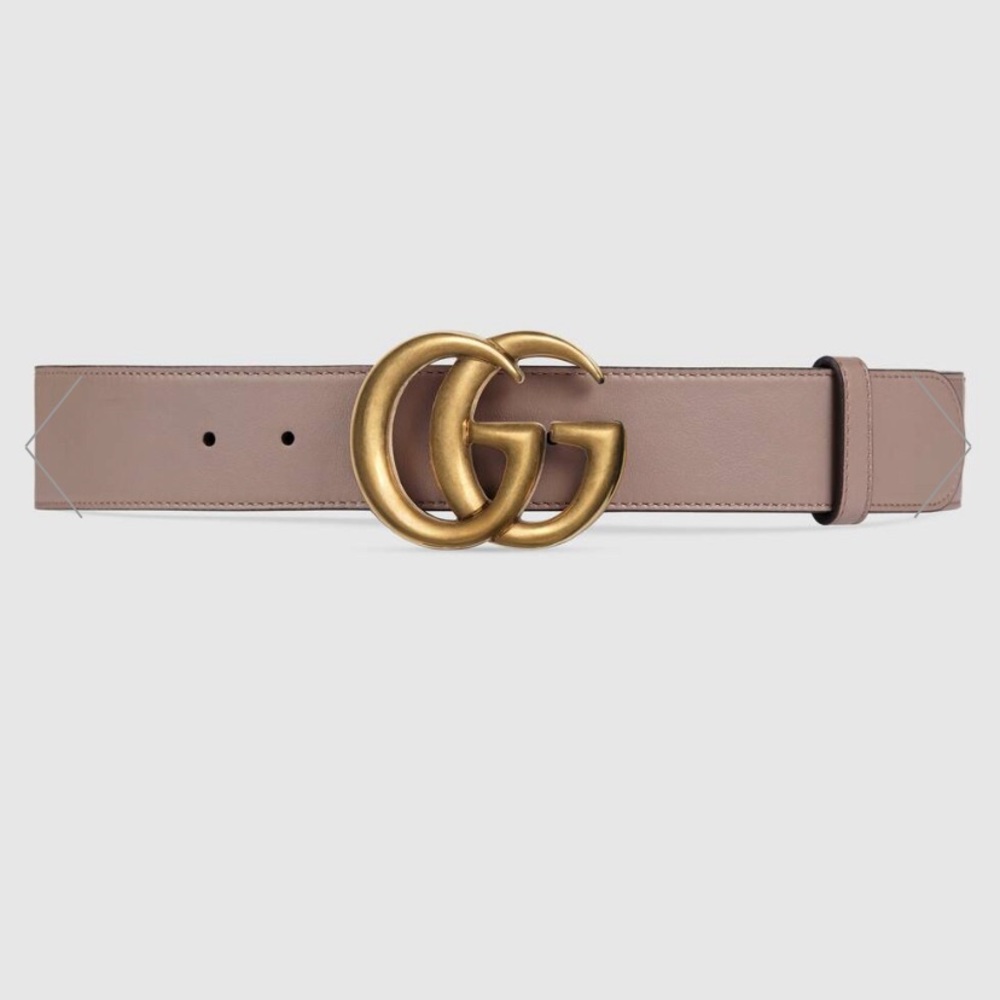 Gucci Dusty Pink Leather Double G